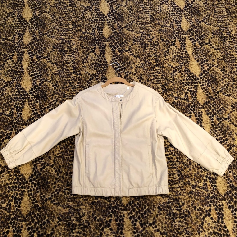 Vince Tan leather bomber jacket